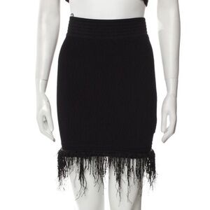 BALMAIN // Fringe Trim Accent Skirt w/ Tags